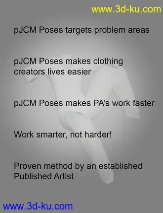 3D打印模型pJCM Poses - For Clothing Creators for Genesis 8的图片