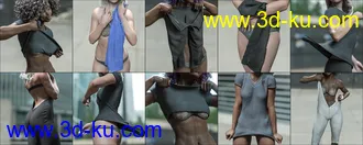 3D打印模型Playful Everyday 2 Poses and Clothes Vol. 1 for Genesis 8 Females的图片