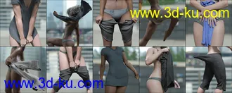 3D打印模型Playful Everyday 2 Poses and Clothes Vol. 1 for Genesis 8 Females的图片