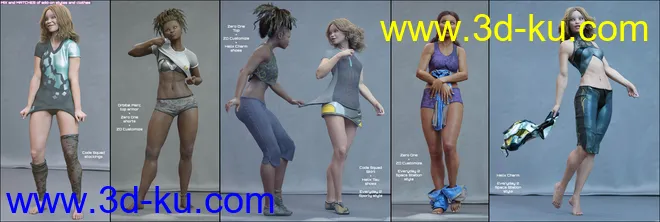 Playful Everyday 2 Poses and Clothes Vol. 1 for Genesis 8 Females模型的图片12