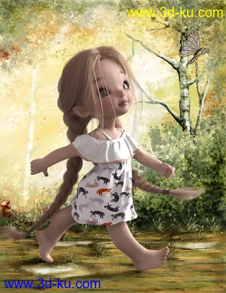 3D打印模型Playground Textures for dForce Ruffle BN Off Shoulder Dress的图片