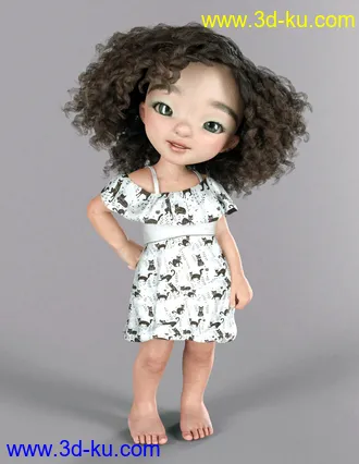 3D打印模型Playground Textures for dForce Ruffle BN Off Shoulder Dress的图片