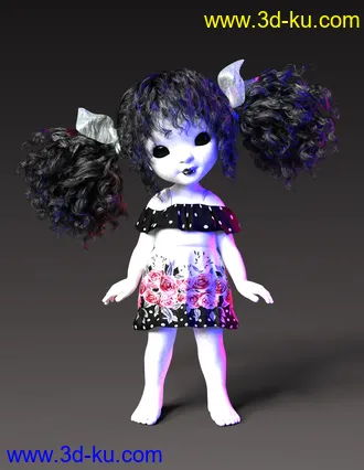 3D打印模型Playground Textures for dForce Ruffle BN Off Shoulder Dress的图片