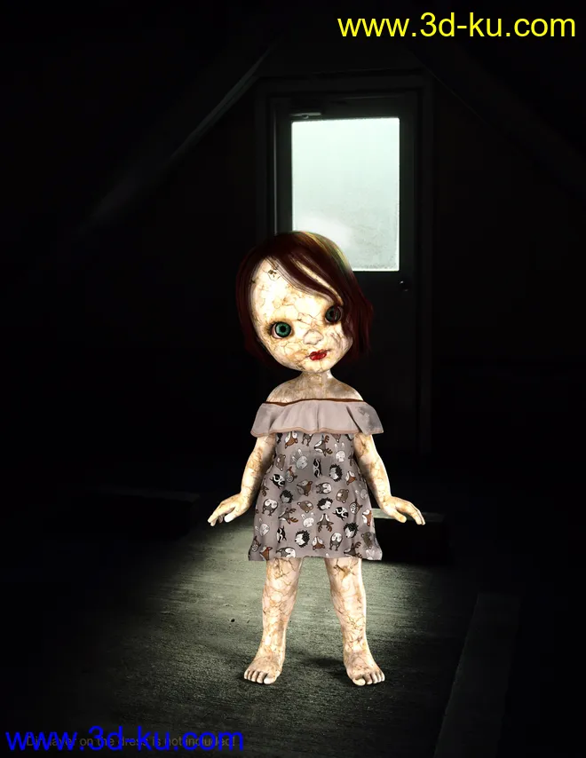 Playground Textures for dForce Ruffle BN Off Shoulder Dress模型的图片14