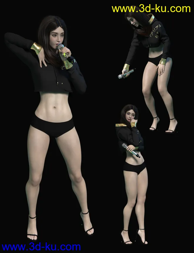 Pop Idols Generation Poses and Props for Genesis 8.1 Female模型的图片3