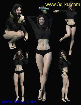 3D打印模型Pop Idols Generation Poses and Props for Genesis 8.1 Female的图片