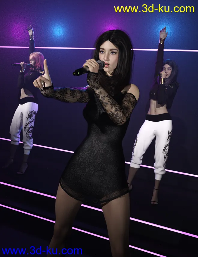 Pop Idols Generation Poses and Props for Genesis 8.1 Female模型的图片7