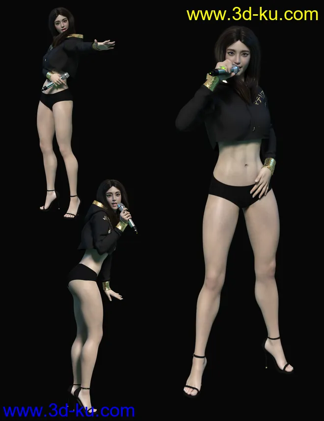 Pop Idols Generation Poses and Props for Genesis 8.1 Female模型的图片9