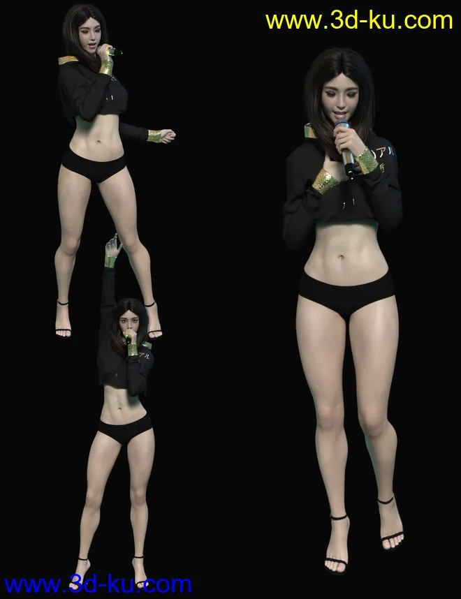 Pop Idols Generation Poses and Props for Genesis 8.1 Female模型的图片10