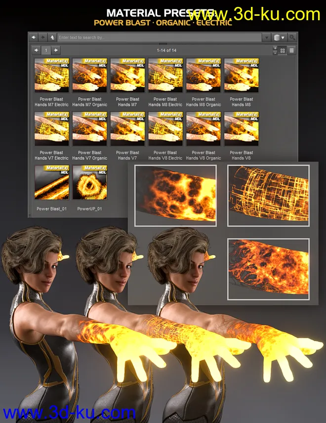 Power Blast Props for Victoria 7 and 8 and Michael 7 and 8模型的图片3
