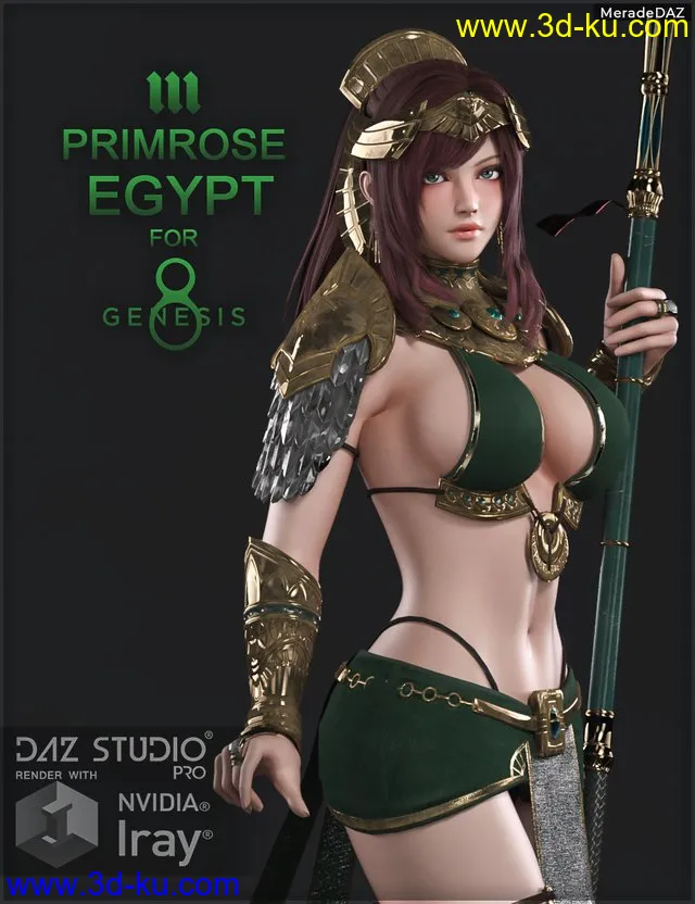 Primrose Egypt for Genesis 8 and 8.1 Female模型的图片1