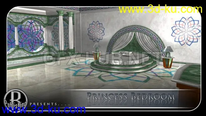 Princess Bedroom (Poser & OBJ)模型的图片1