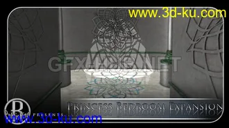 3D打印模型Princess Bedroom Expansion (Poser & OBJ)的图片