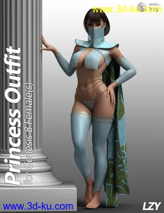 3D打印模型Princess Outfit for Genesis 8 Female的图片