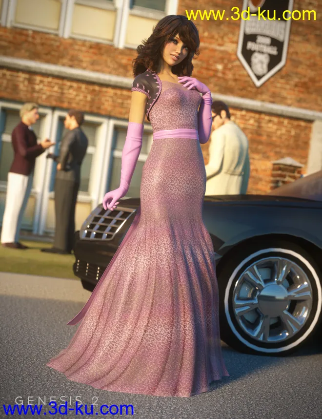 Prom Night for Evening Gown for Genesis 2 Female(s)模型的图片3
