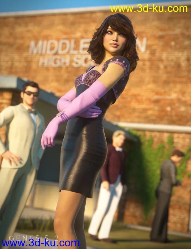 Prom Night for Evening Gown for Genesis 2 Female(s)模型的图片5