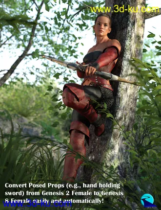 3D打印模型Props and Poses Converter from Genesis 2 Female to Genesis 8 Female的图片