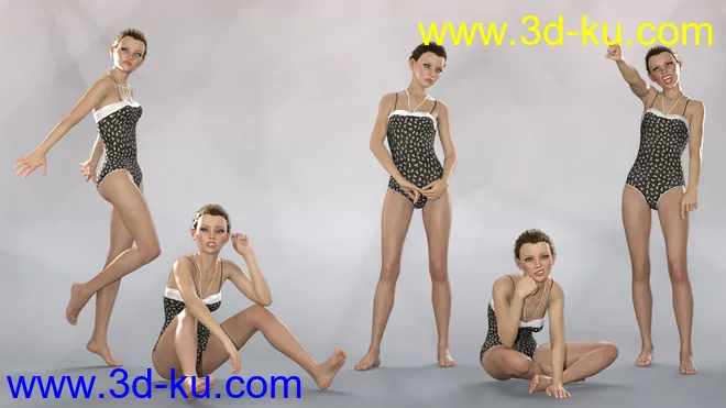PTF Borderline Moods Poses and Expressions for Genesis 8 Female and Teen Kaylee 8模型的图片5