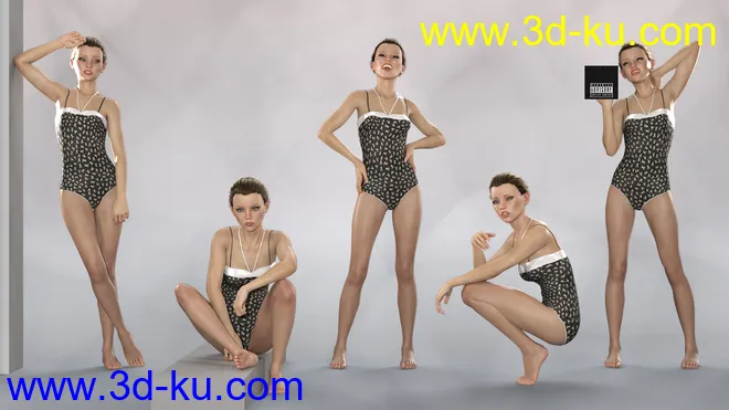 PTF Borderline Moods Poses and Expressions for Genesis 8 Female and Teen Kaylee 8模型的图片6