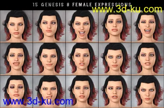 3D打印模型PTF Borderline Moods Poses and Expressions for Genesis 8 Female and Teen Kaylee 8的图片