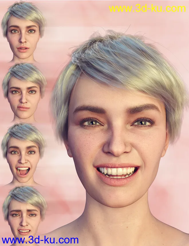 PTF Loves Me - Loves Me Not Expressions for Genesis 8.1 Female模型的图片1