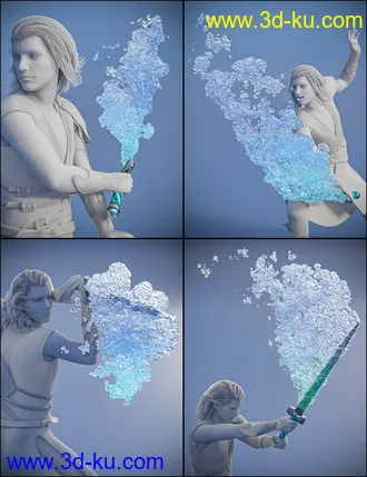 3D打印模型Pyromantix - Elemental Sword Materials的图片