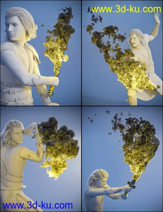 3D打印模型Pyromantix - Elemental Sword Materials的图片