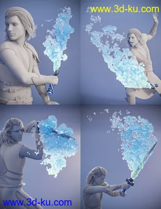 3D打印模型Pyromantix - Elemental Sword Materials的图片