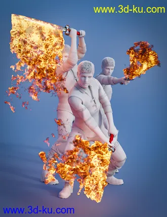 3D打印模型Pyromantix - Fire Swords的图片