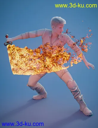 3D打印模型Pyromantix - Fire Swords的图片