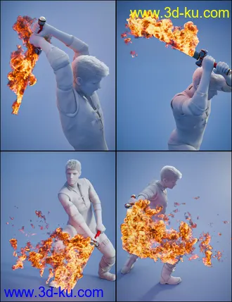 3D打印模型Pyromantix - Fire Swords的图片