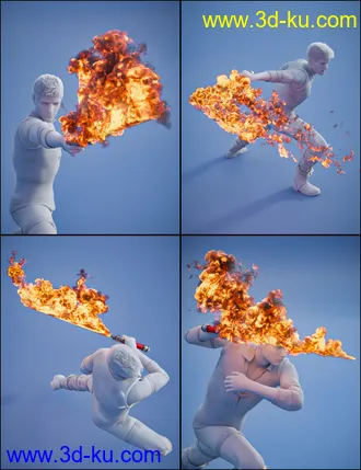 3D打印模型Pyromantix - Fire Swords的图片