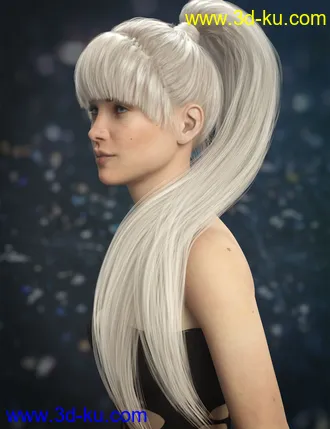 3D打印模型Qiana Hair for Genesis 3 and 8 Females的图片
