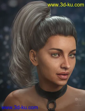 3D打印模型Qiana Hair for Genesis 3 and 8 Females的图片