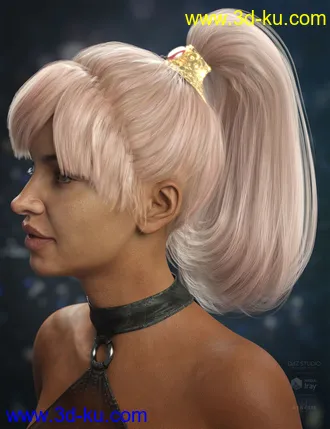 3D打印模型Qiana Hair for Genesis 3 and 8 Females的图片