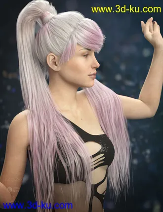 3D打印模型Qiana Hair for Genesis 3 and 8 Females的图片