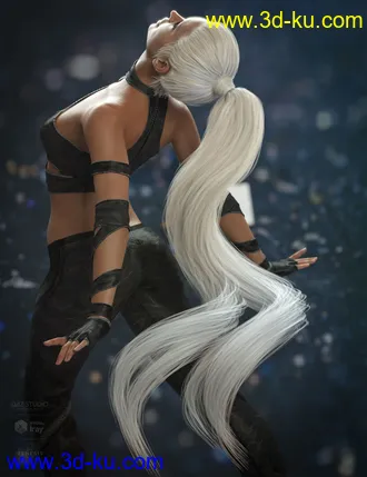3D打印模型Qiana Hair for Genesis 3 and 8 Females的图片
