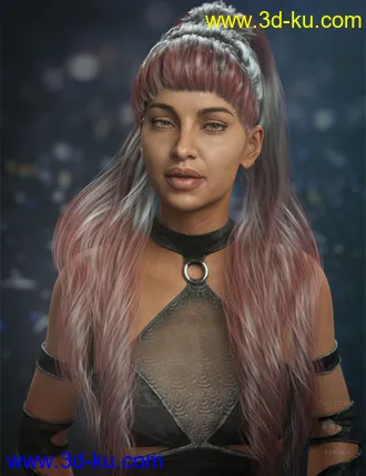 3D打印模型Qiana Hair for Genesis 3 and 8 Females的图片