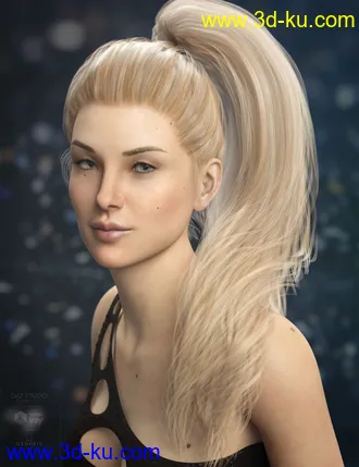 3D打印模型Qiana Hair for Genesis 3 and 8 Females的图片