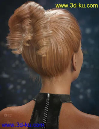 3D打印模型Qiana Hair for Genesis 3 and 8 Females的图片