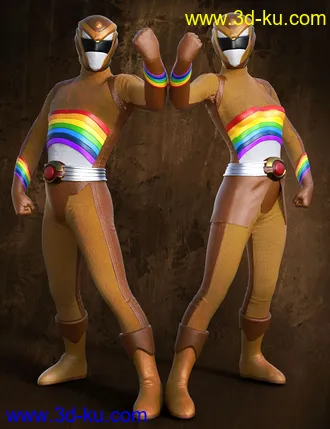 3D打印模型Rainbow Ranger Outfit for Genesis 8 and 8.1的图片