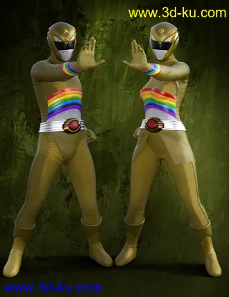 3D打印模型Rainbow Ranger Outfit for Genesis 8 and 8.1的图片