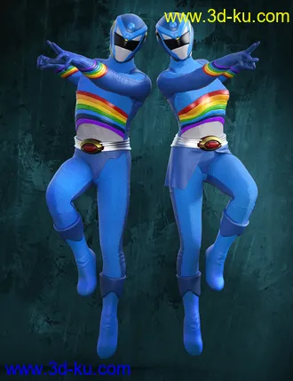 3D打印模型Rainbow Ranger Outfit for Genesis 8 and 8.1的图片