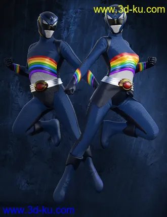 3D打印模型Rainbow Ranger Outfit for Genesis 8 and 8.1的图片