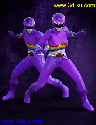 3D打印模型Rainbow Ranger Outfit for Genesis 8 and 8.1的图片
