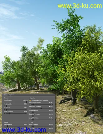 3D打印模型Randomizable Trees的图片