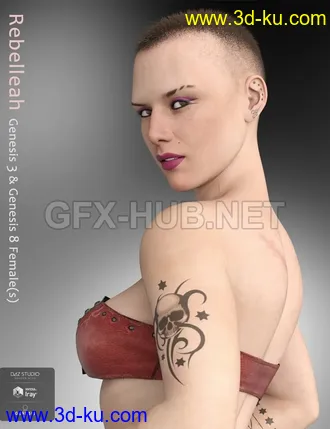 3D打印模型Rebelleah for Genesis 3 and 8 Female的图片