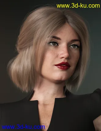 3D打印模型Relaxed Tail Bob for Genesis 3 and 8 Female(s)的图片
