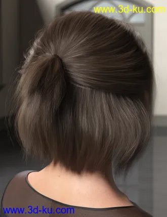 Relaxed Tail Bob for Genesis 3 and 8 Female(s)模型的图片6