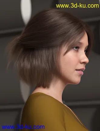 3D打印模型Relaxed Tail Bob for Genesis 3 and 8 Female(s)的图片